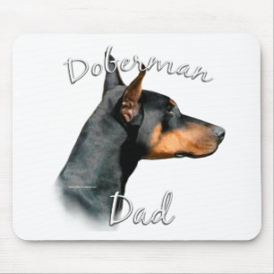 Tapis De Souris Doberman Pinscher (noir) Papa 2
