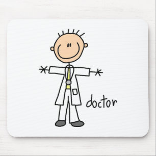 Tapis De Souris Docteur Stick Figure Mousepad