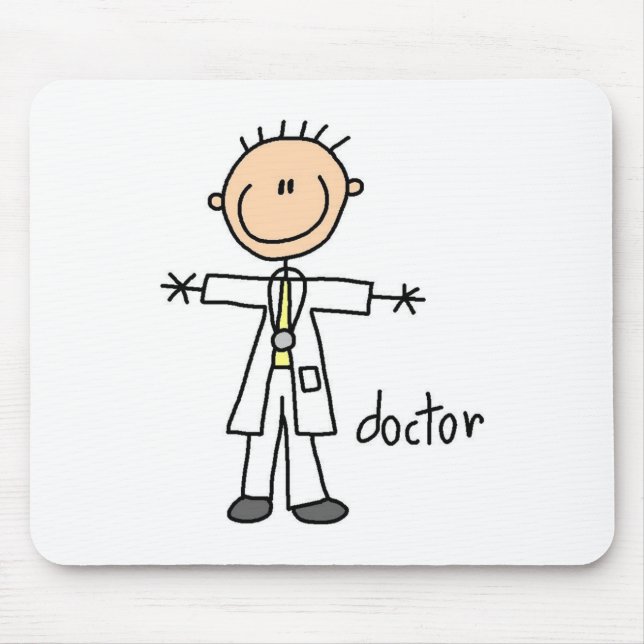 Tapis De Souris Docteur Stick Figure Mousepad (Devant)