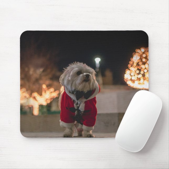Tapis De Souris Dog à Santa costume (Avec souris)