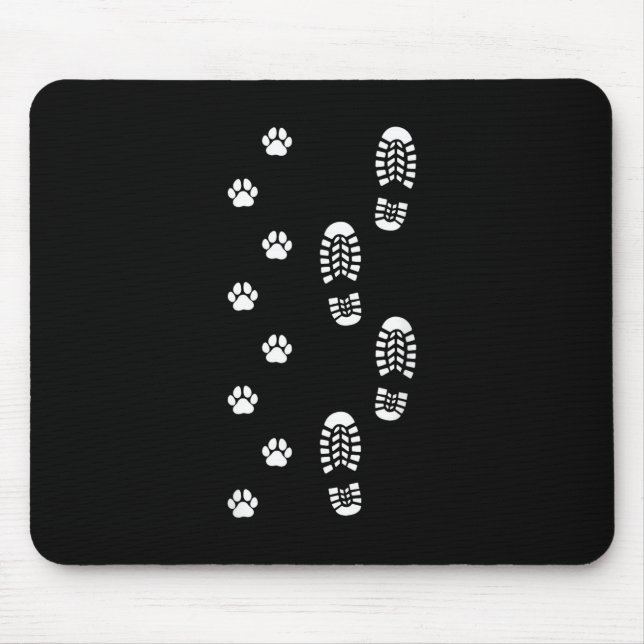 Tapis De Souris Dog Walk Foot Print Dog Walker Dog Walking (Devant)