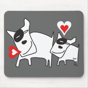 Tapis De Souris Doggie Love Talk Heart Mousepad