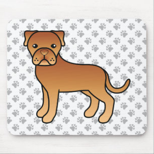 Tapis De Souris Dogue De Bordeaux Chien De Dessin Animé Mignon