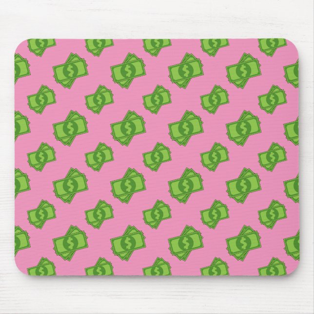 Tapis De Souris Dollar de l'argent du dessin (Devant)