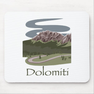 Tapis De Souris Dolomites italiennes Randonnée Conception Voyage L