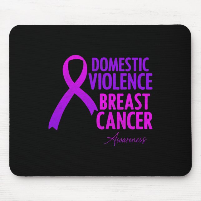 Tapis De Souris Domestic Violence And Breast Cancer Awareness Mont (Devant)