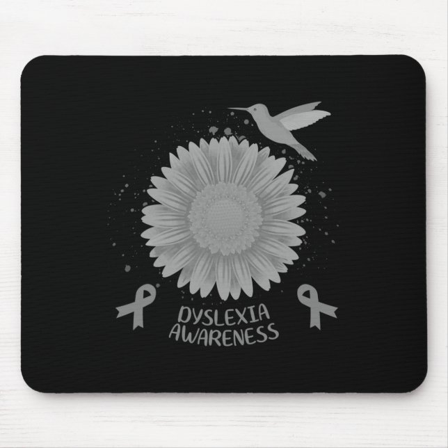 Tapis De Souris Don de colibri de tournesol de sensibilisation (Devant)