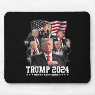Tapis De Souris Donald J Trump 2024 Ne jamais céder 1