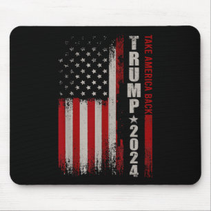 Tapis De Souris Donald Trump 2024 Reprenez l'Amérique Ck Drapeau A
