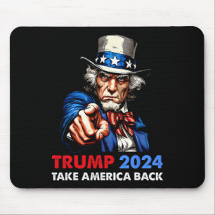 Tapis De Souris Donald Trump 2024 Reprenez l'Amérique Oncle Sam Ré