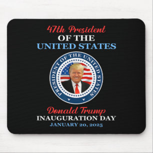 Tapis De Souris Donald Trump 47e président 2025 Inauguration États