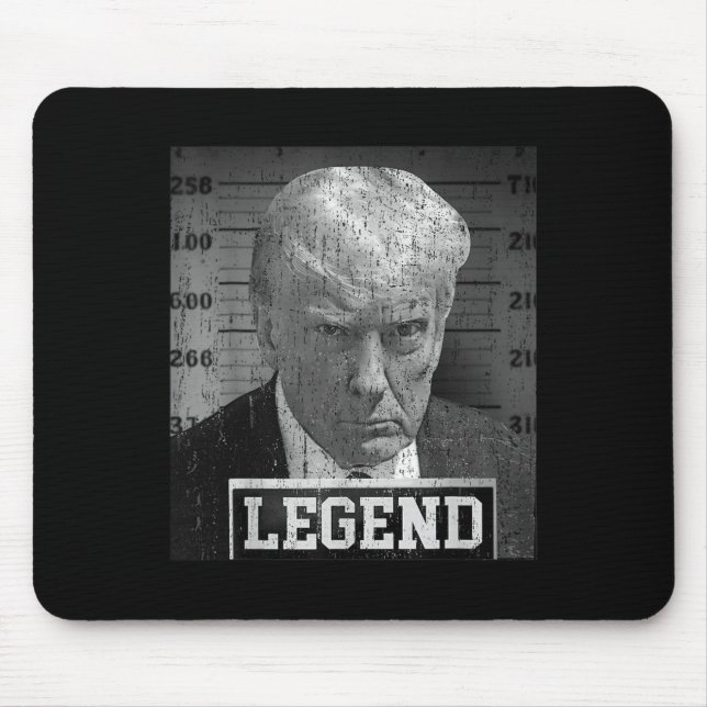 Tapis De Souris Donald Trump Mugshot 2024 Pas un partisan coupable (Devant)