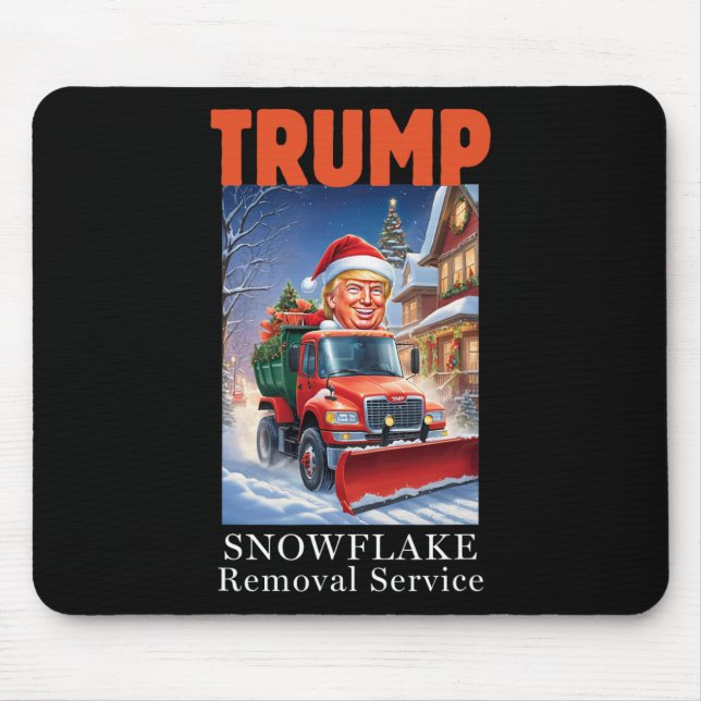 Tapis De Souris Donald Trump Noël Funny Snowflake Suppression (Devant)