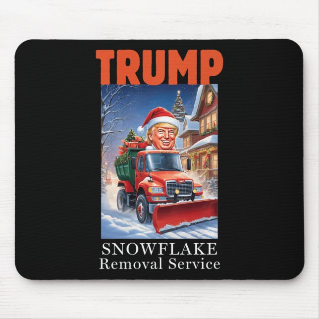 Tapis De Souris Donald Trump Noël Funny Snowflake Suppression (Devant)