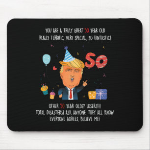 Tapis De Souris Donald Trump Président Drôle 50e Anniversaire Trum