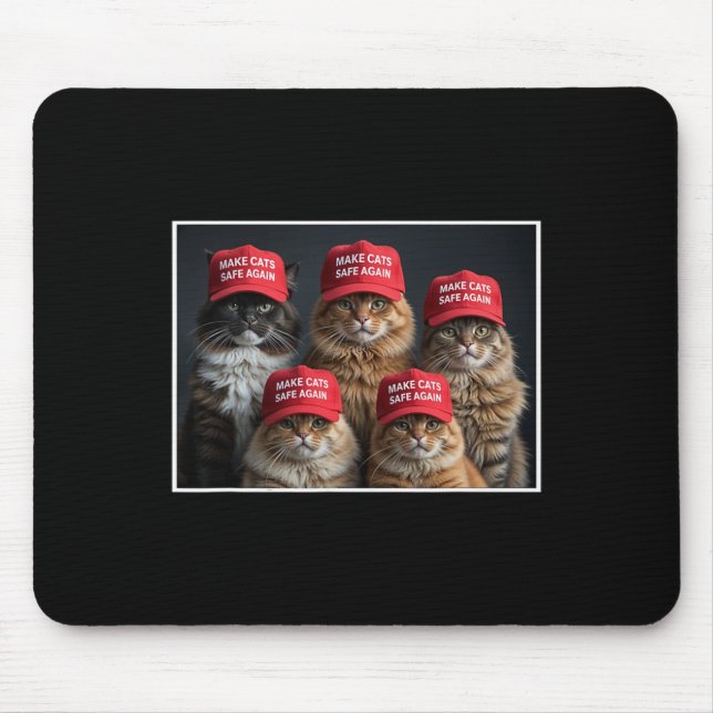 Tapis De Souris Donald Trump Rendre les chats en sécurité Casquett (Devant)
