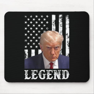 Tapis De Souris Donald Trump Tiré sur le président Légende Amériqu