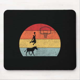 Tapis De Souris Donkey basketball joueur entraîneur Sport ride âne