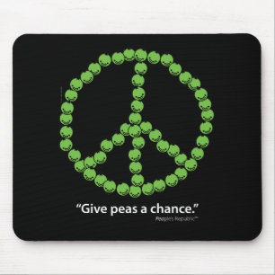 Tapis De Souris Donnez Une Chance Aux Pois (Tissus Sombres)