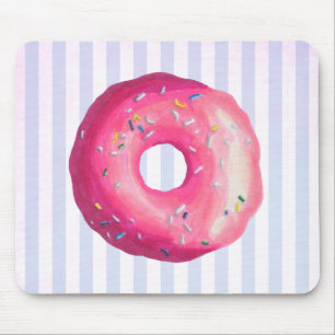 Tapis De Souris Donut With Pink Frosting And Sprinkles
