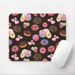 Tapis De Souris Donuts et Coeurs colorés et savoureux