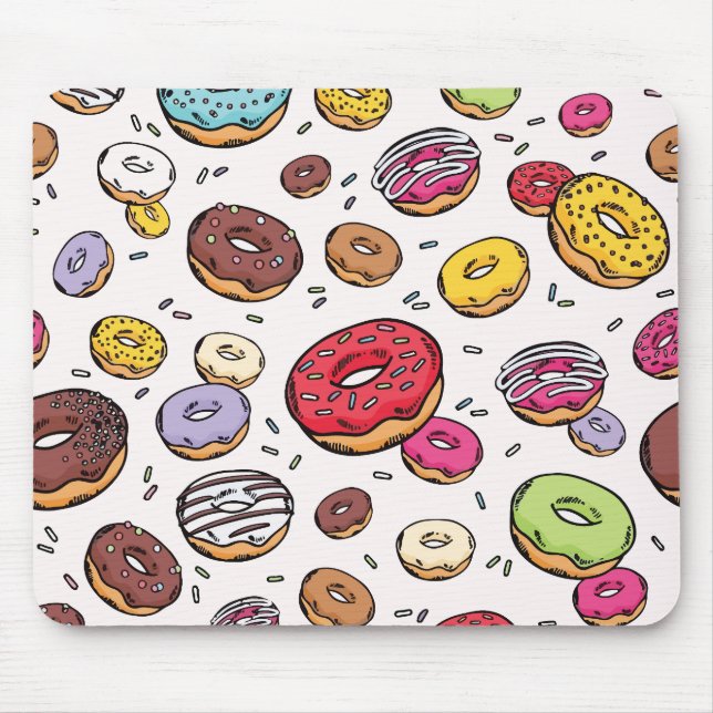 Tapis De Souris Donuts seamless pattern (Devant)