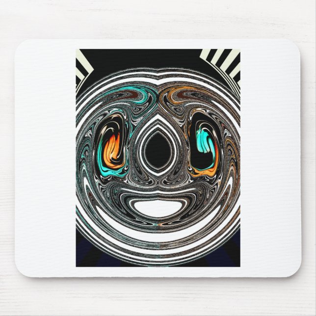 Tapis De Souris Doodle ethnique africain Zebra texturé Art Imprime (Devant)