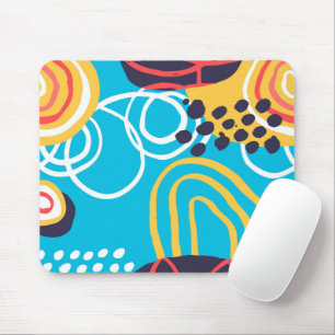 Tapis De Souris Doodles Funky Sur Aqua