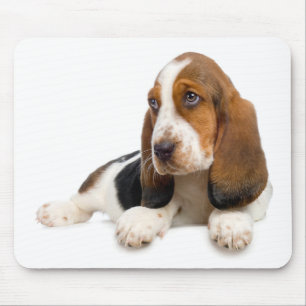 Tapis de souris d'ordinateur Chien chiot Basset Ho