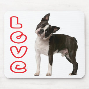 Tapis de souris d'ordinateur Chien chiot Boston Te