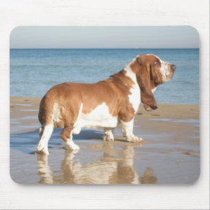 Tapis de souris d'ordinateur de chiot Basset Hound