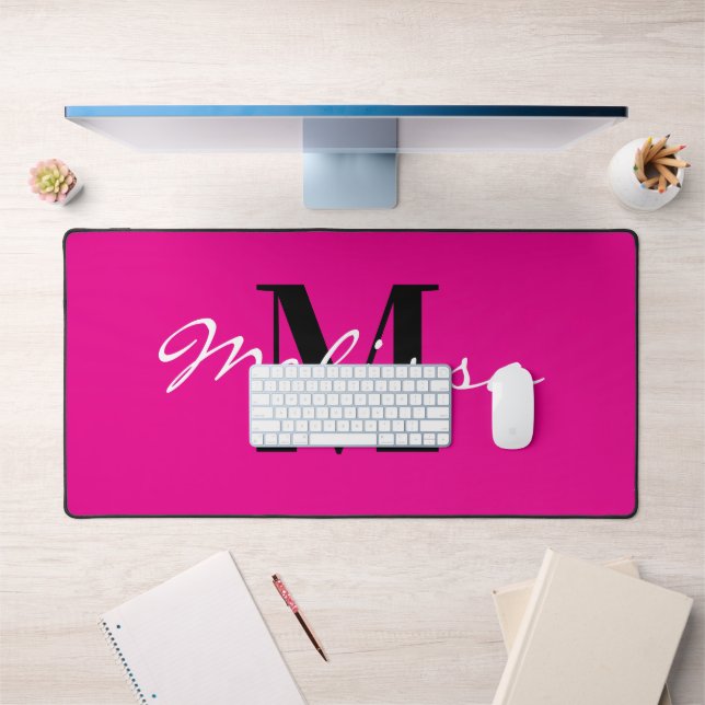 Tapis de souris d'ordinateur énorme avec monogramm (Bureau 1)