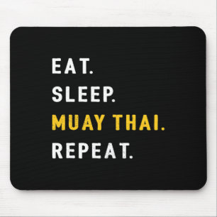 Tapis De Souris Dormir Muay Thai Drôle Mma Kickboxing Manger