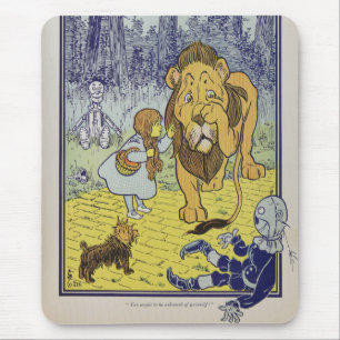 Tapis De Souris Dorothy et le lion lâche de magicien d'Oz