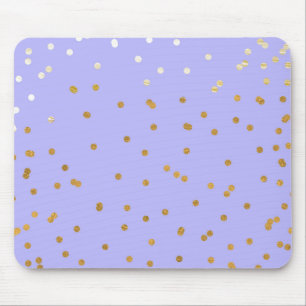 Tapis De Souris Dots Confetti Purple & Or Glam Glamor Moderne