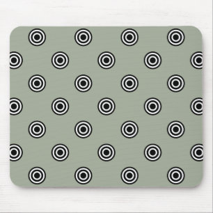 Tapis De Souris Dots noir & blanc cible + votre backgr. & idée