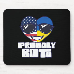 Tapis De Souris Double nationalité fièrement États-Unis Ukraine 