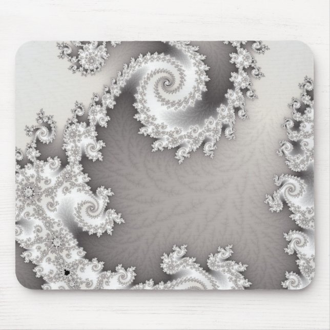 Tapis de souris double spirale argenté (Devant)