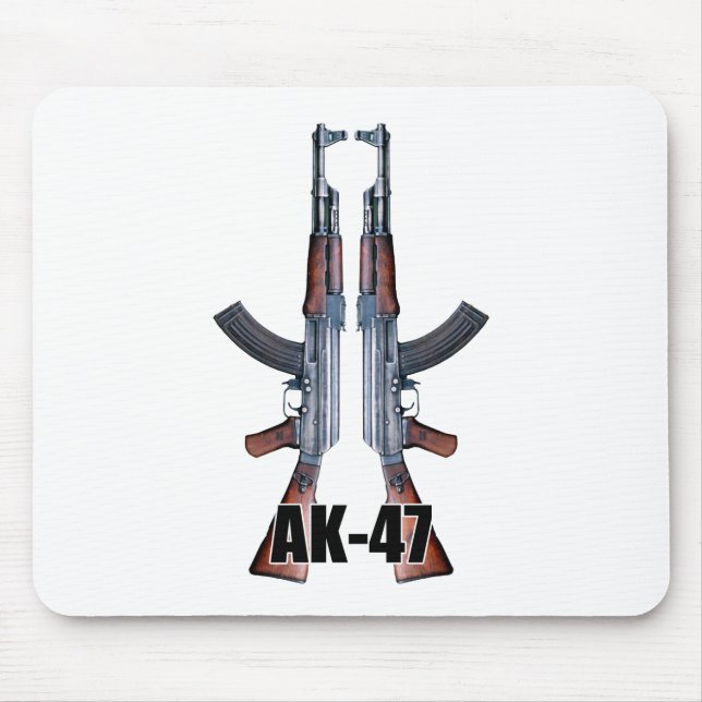 Tapis De Souris Doubles fusils d'assaut d'AK-47 (Devant)