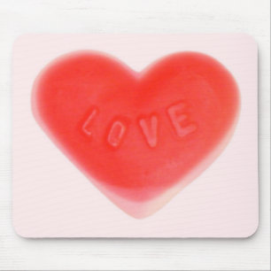 Tapis De Souris Douce coeur rose bouche