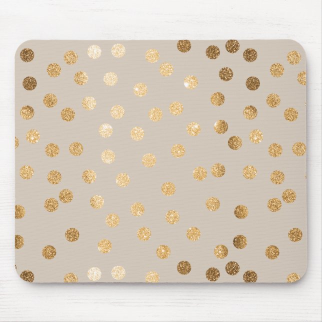 Tapis De Souris Doucement beige et points de ville de parties (Devant)