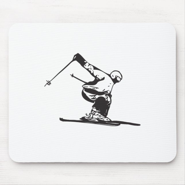 Tapis De Souris Downhill Skiing Skier  (Devant)