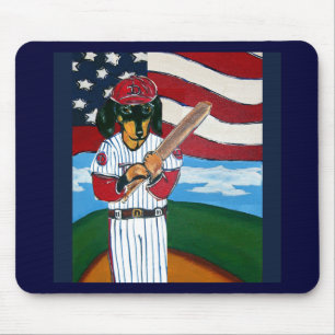 Tapis De Souris Doxie de baseball