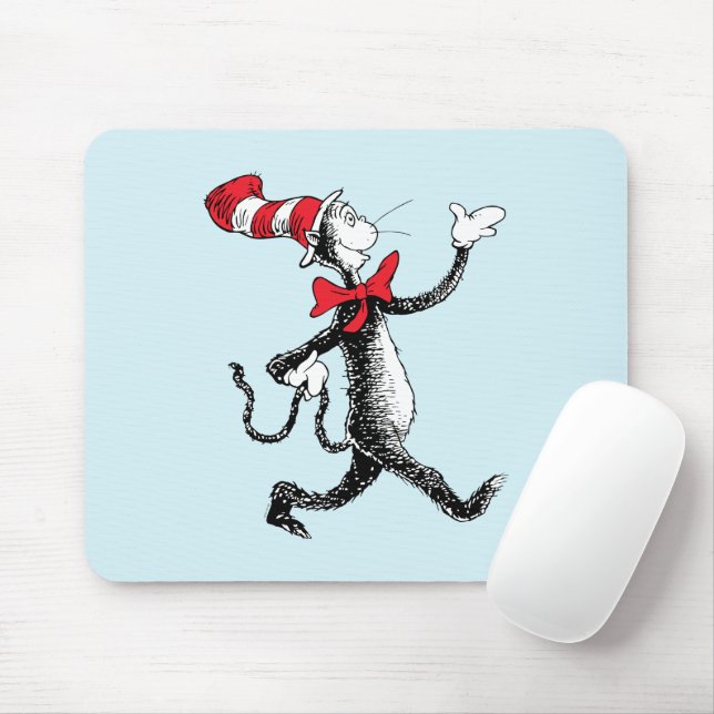 Tapis De Souris Dr Seuss | Chat dans la marche des chats Casquette (Avec souris)