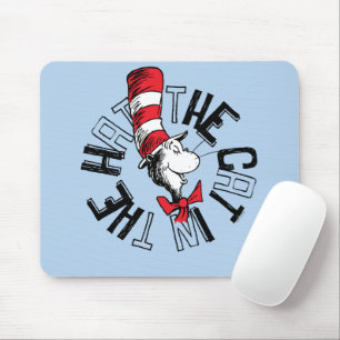 Tapis De Souris Dr Seuss   Chat dans l'art rond Casquette