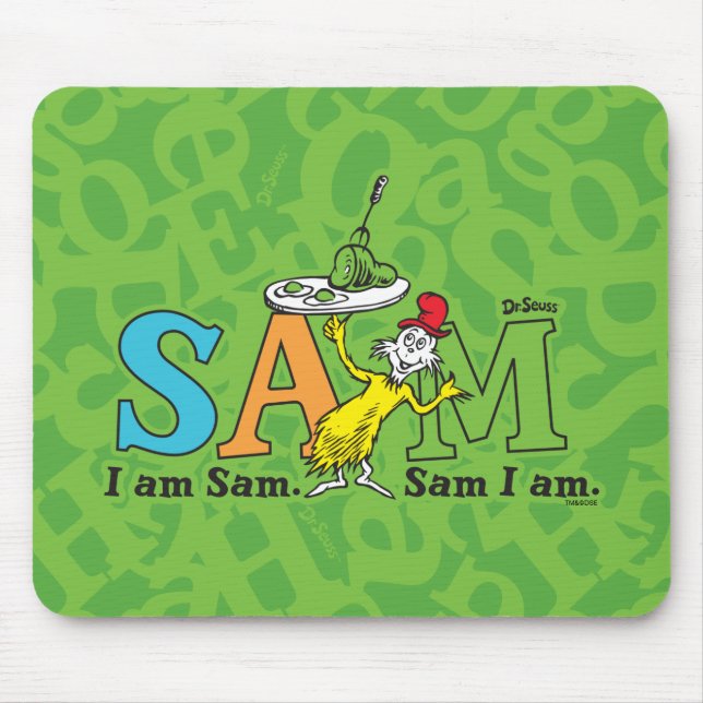 Tapis De Souris Dr. Seuss | Je suis Sam. Sam je suis. (Devant)