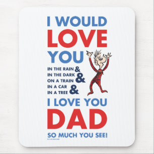 Tapis De Souris Dr Seuss   Je T'Aime Papa Tant Que Tu Vois