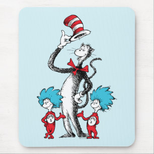 Tapis De Souris Dr. Seuss Le Chat dans le Chapeau, Chose Un et C
