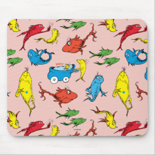 Tapis De Souris Dr. Seuss Un Poisson Deux Poissons Motif