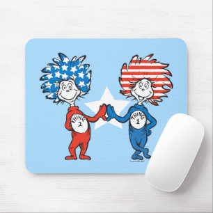 Tapis De Souris Dr Seuss   Une chose Deux graphiques patriotiques